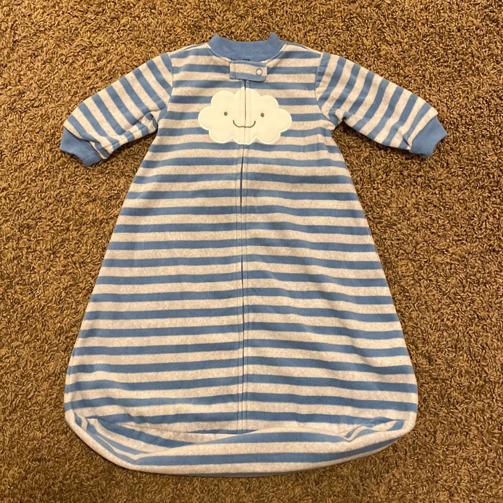 Carter’s Sleep Sack Blue Stripes with Cloud Small (0-3 mos)